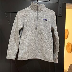Patagonia Womens Light Gray Quarter-Zip Fleece